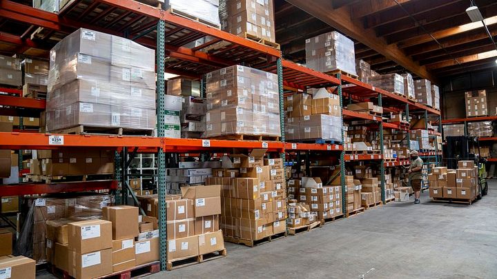 Warehouse full of inventories